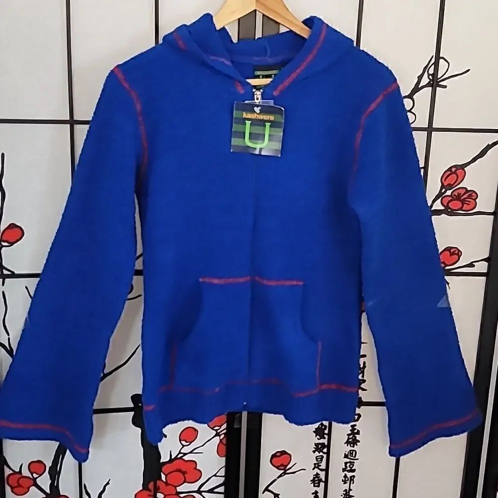 Kashwere Electric Blue Bell Sleeve Hoodie - Picture 3 of 13
